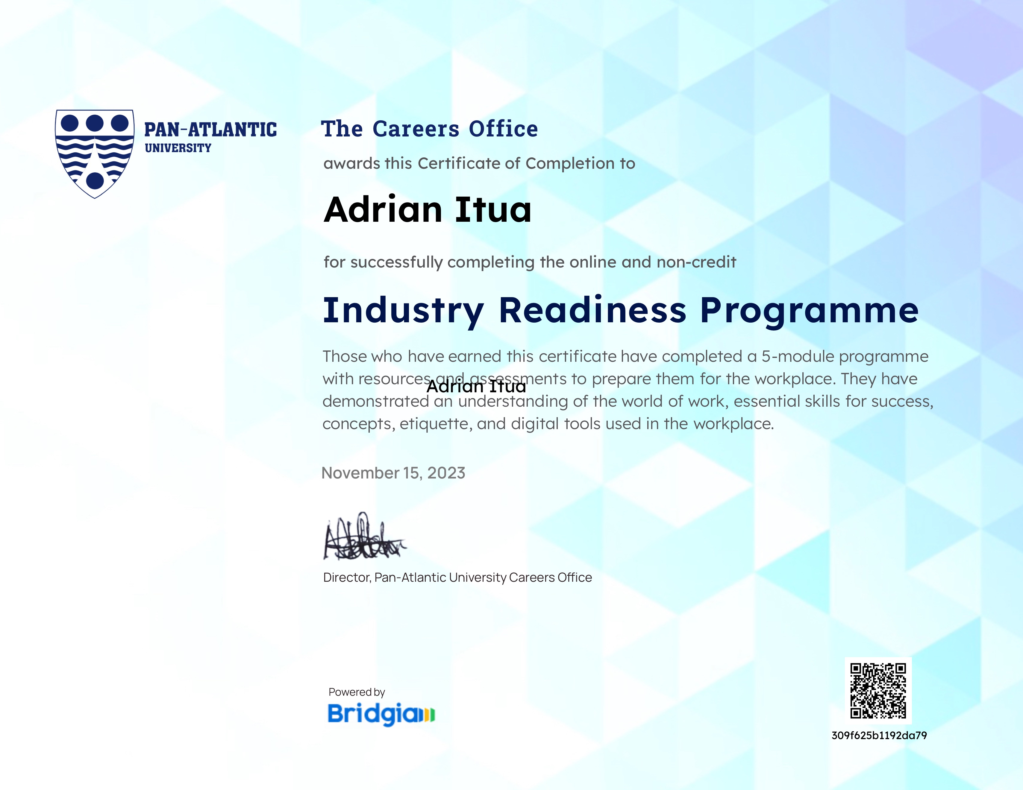 PAU Industry Readiness Programme