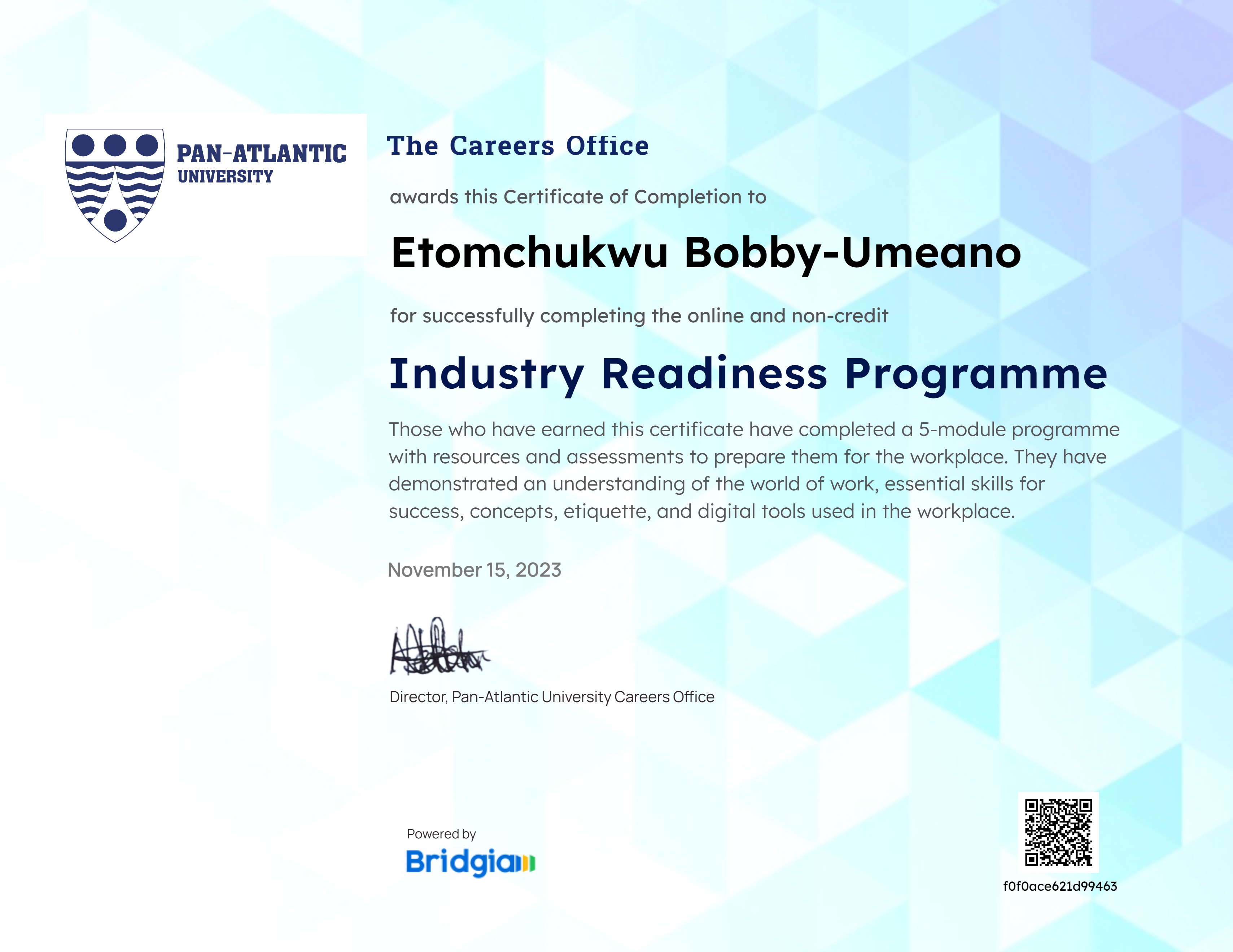 PAU Industry Readiness Programme