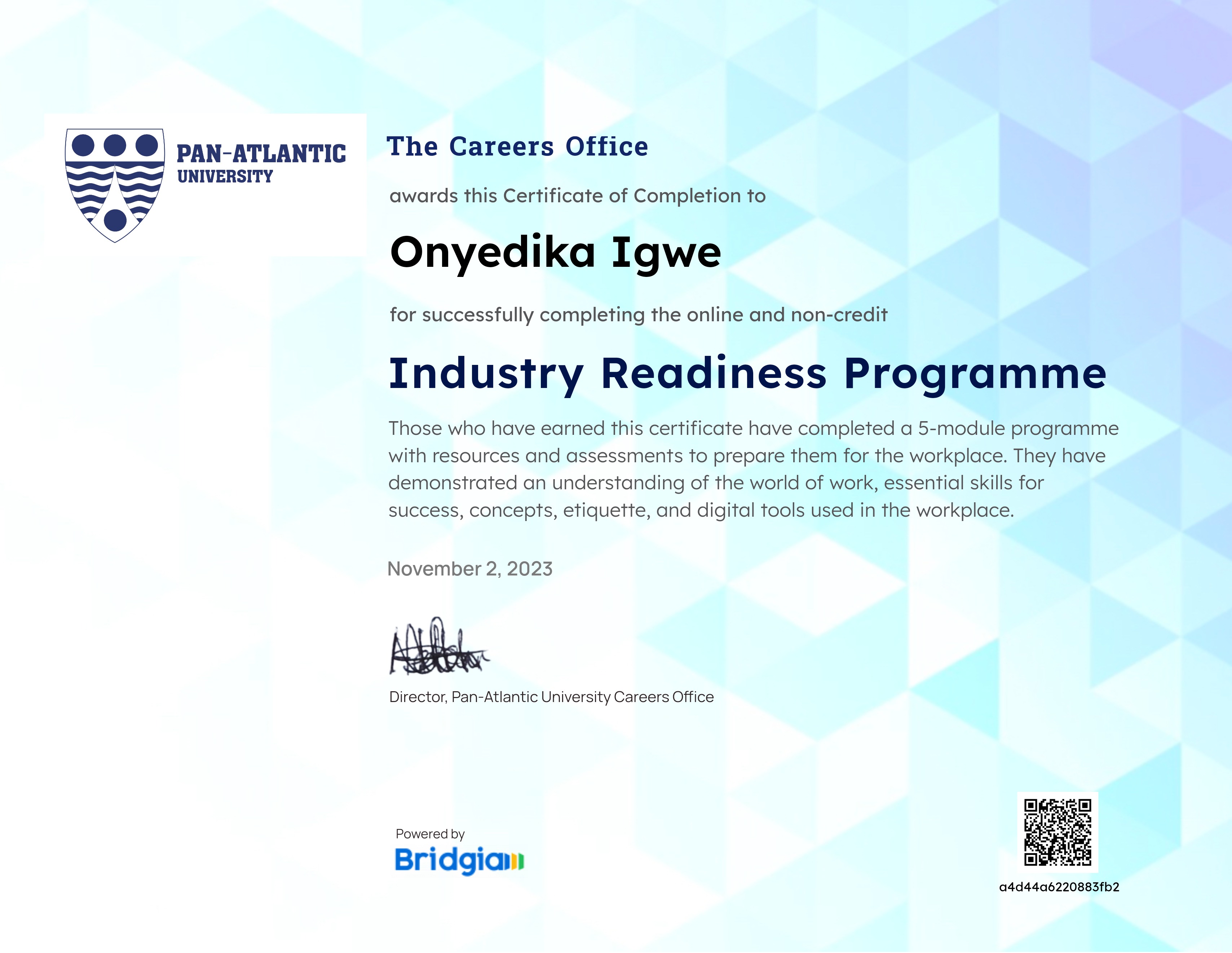 PAU Industry Readiness Programme