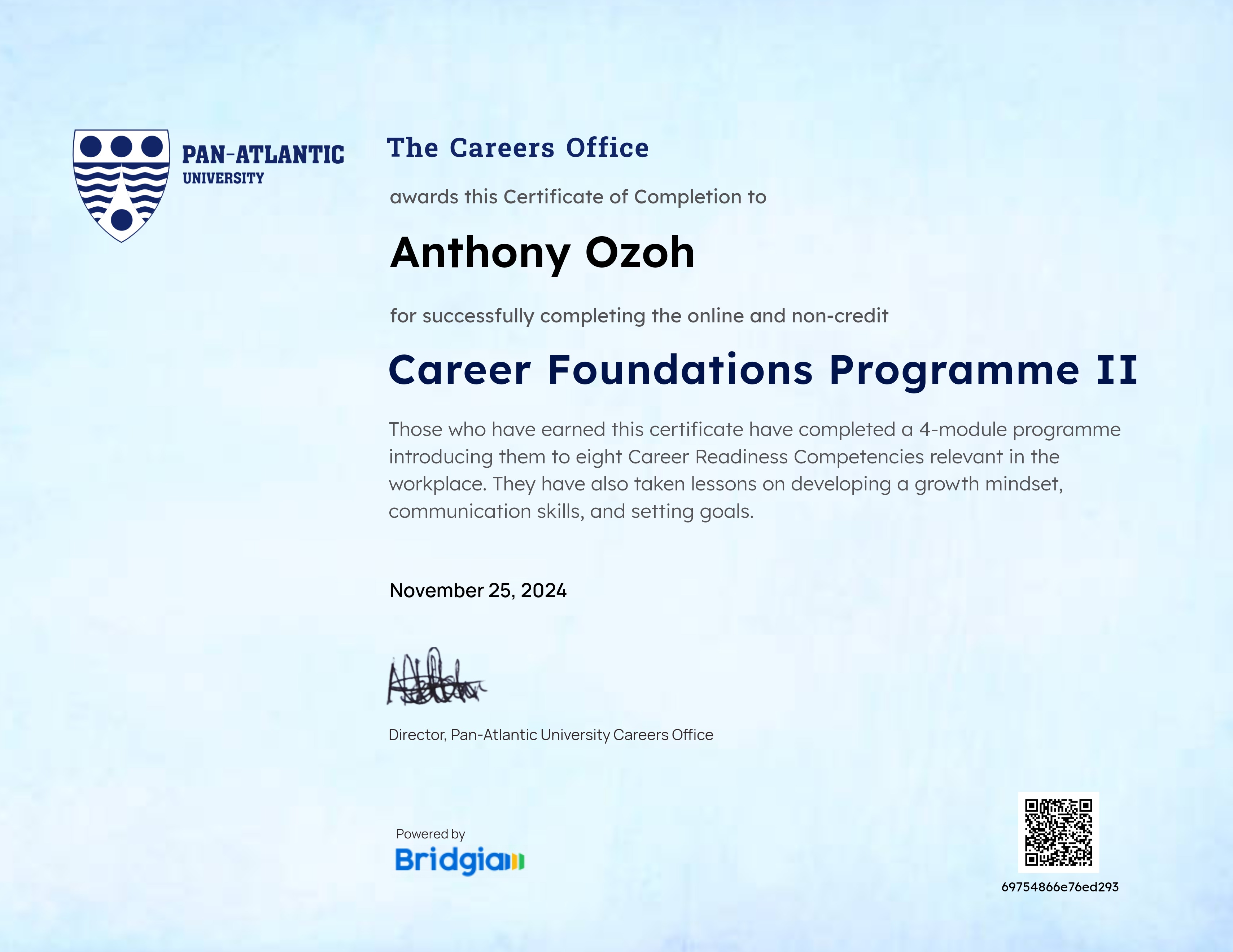 PAU Career Foundations Programme II