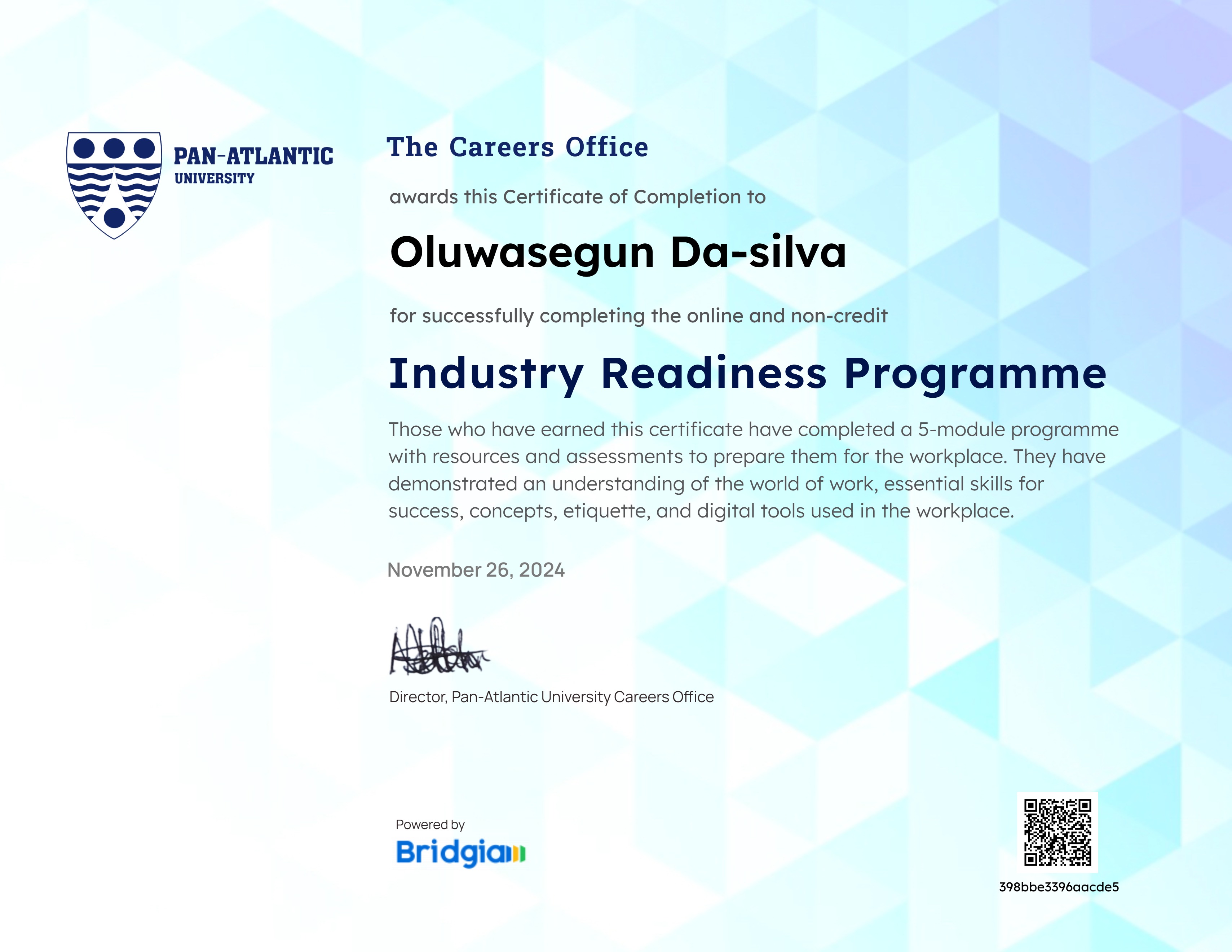PAU Industry Readiness Programme