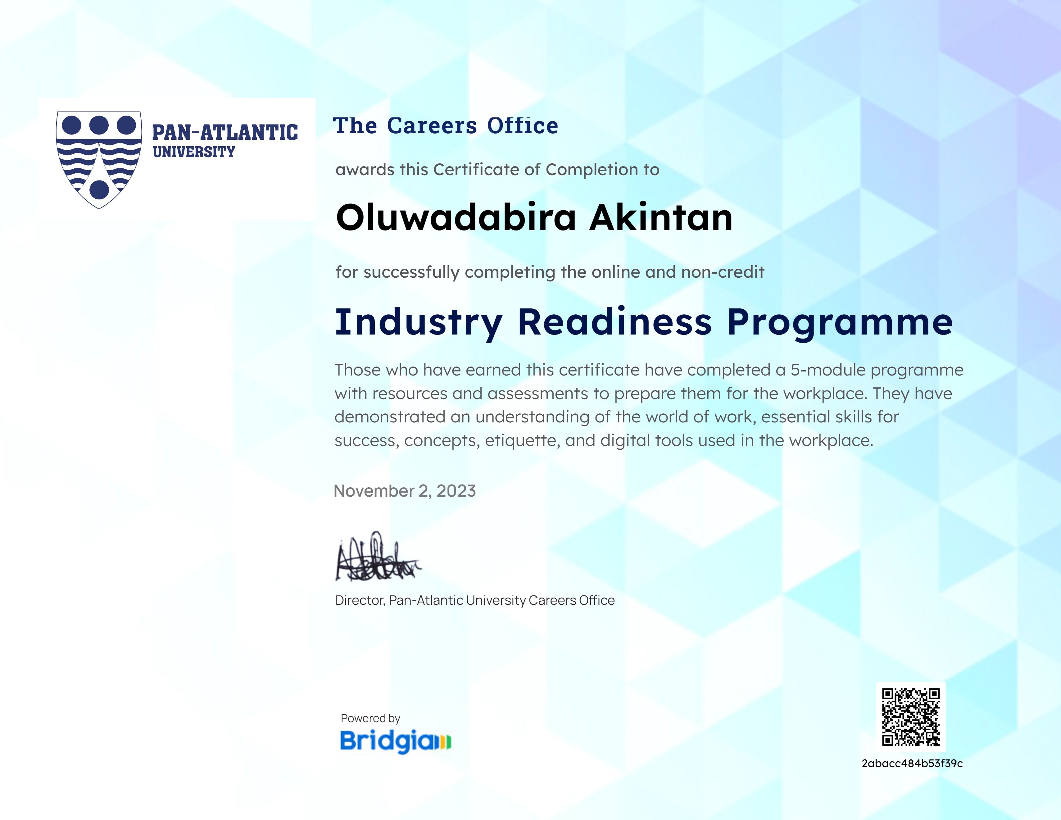 PAU Industry Readiness Programme