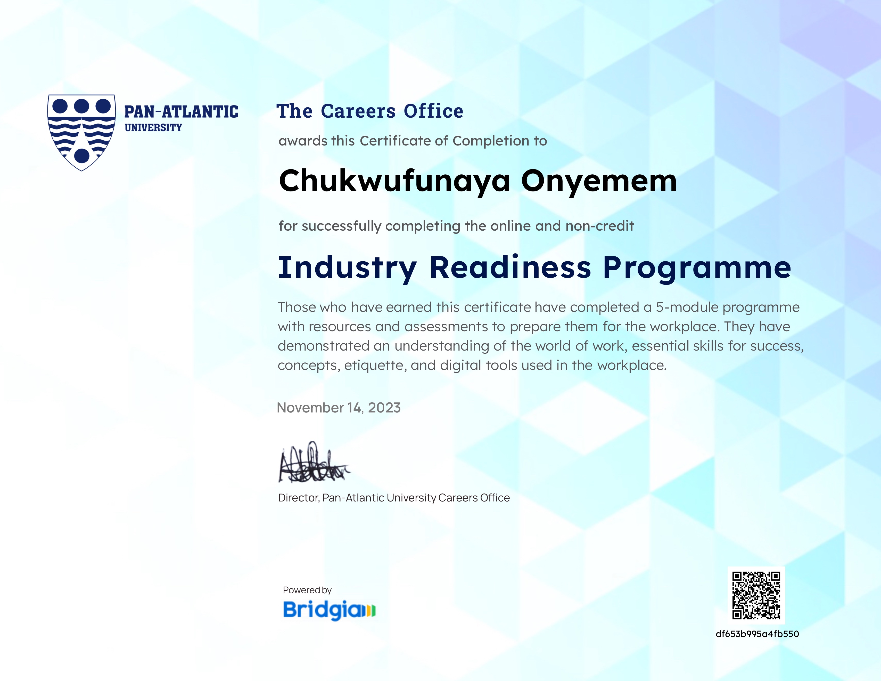 PAU Industry Readiness Programme