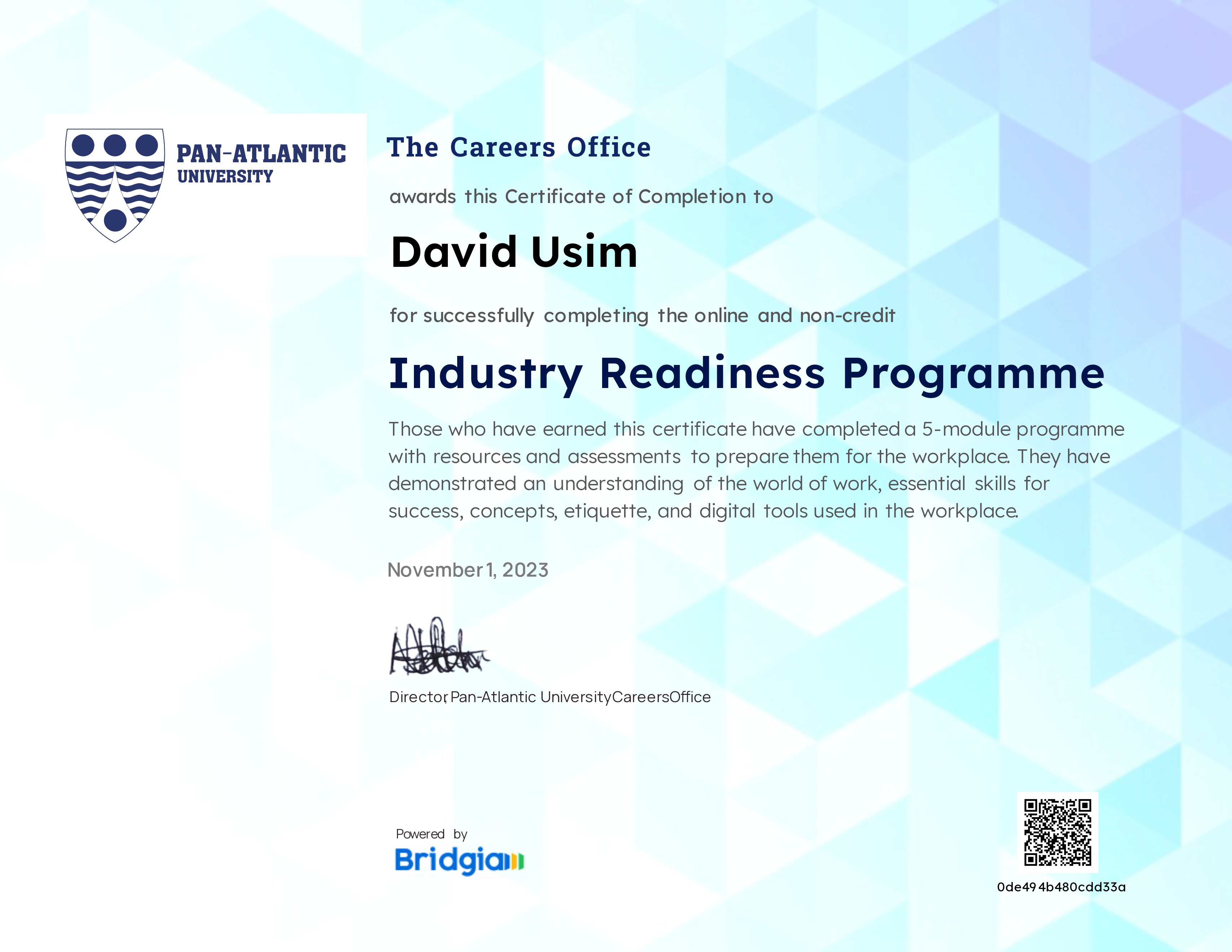 PAU Industry Readiness Programme