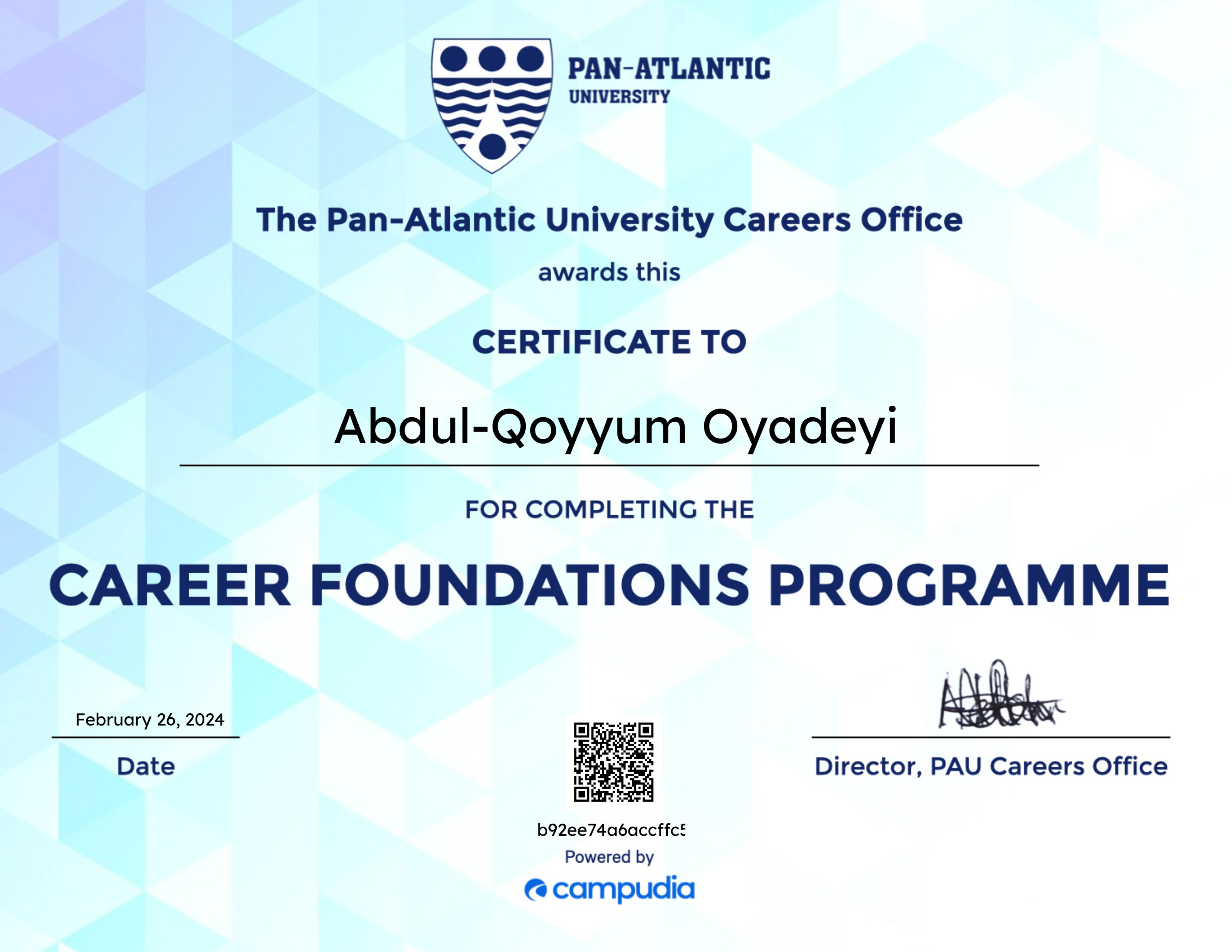 PAU Career Foundations Programme