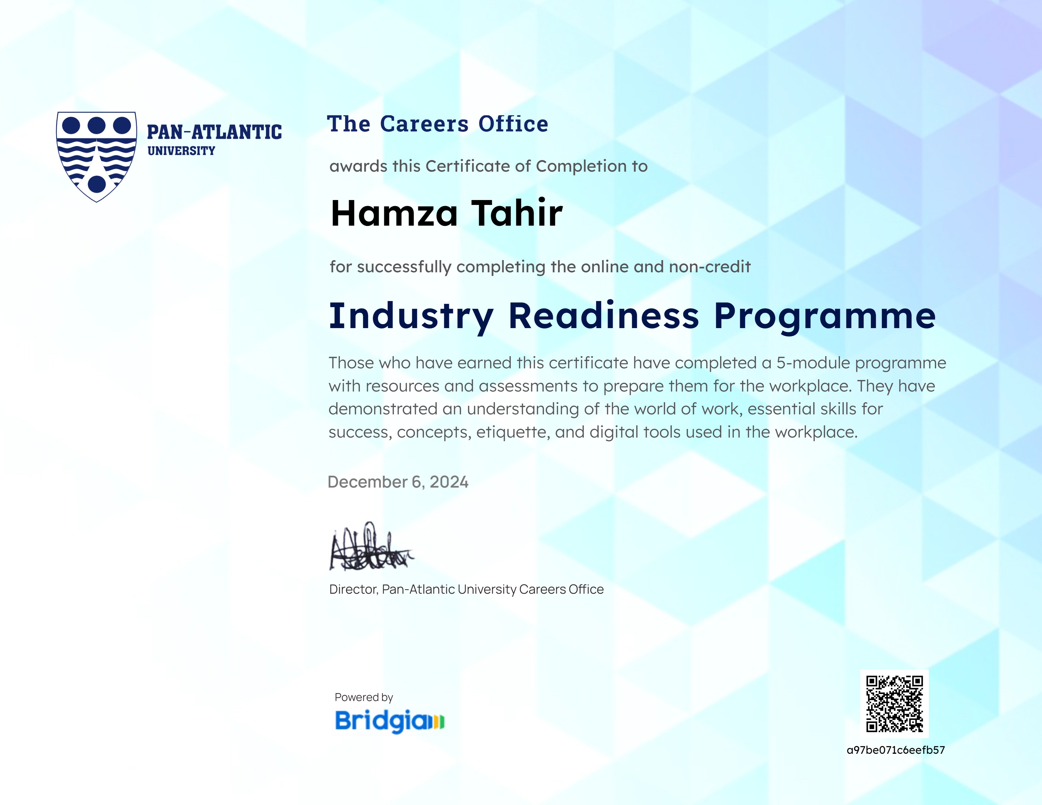 PAU Industry Readiness Programme