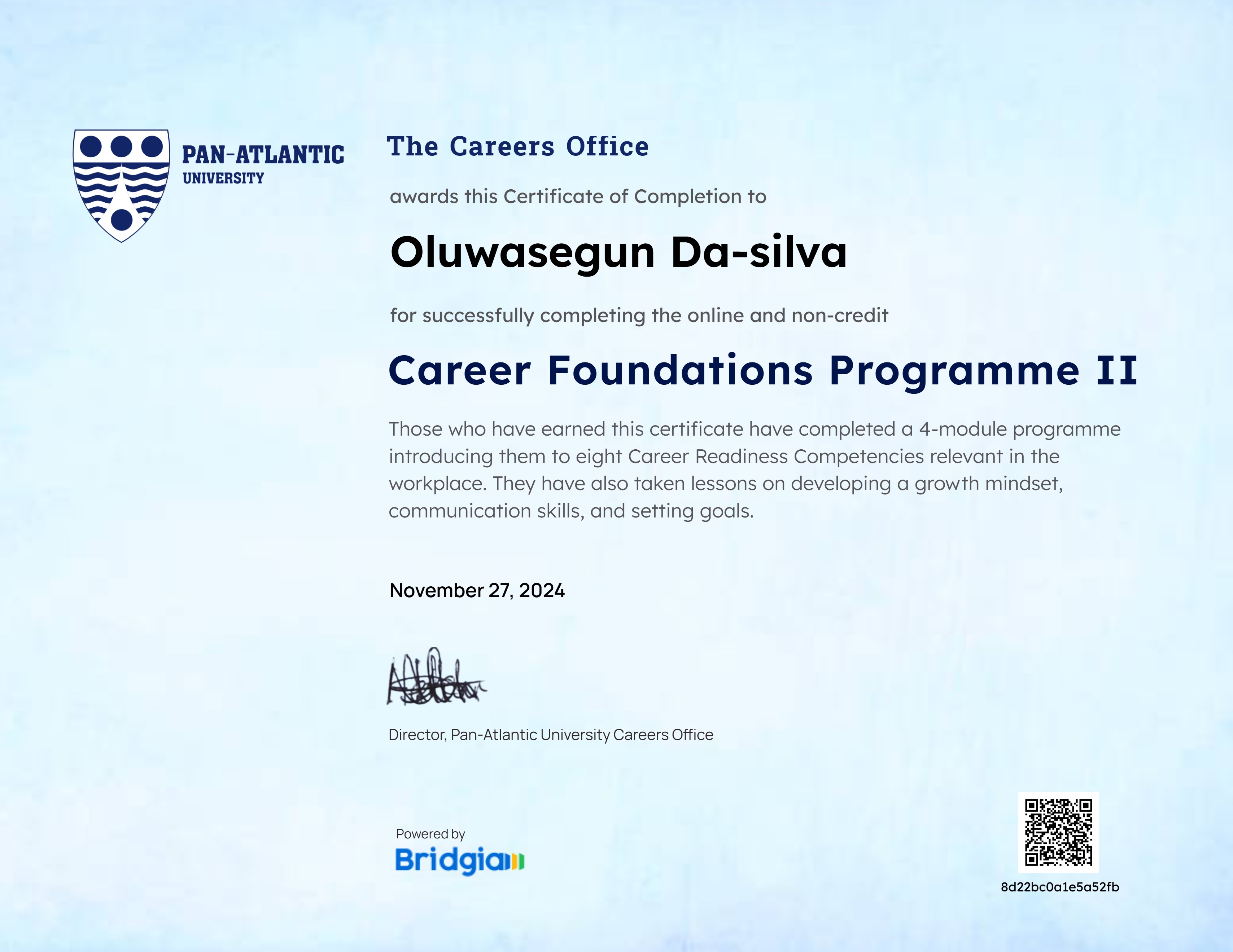 PAU Career Foundations Programme II